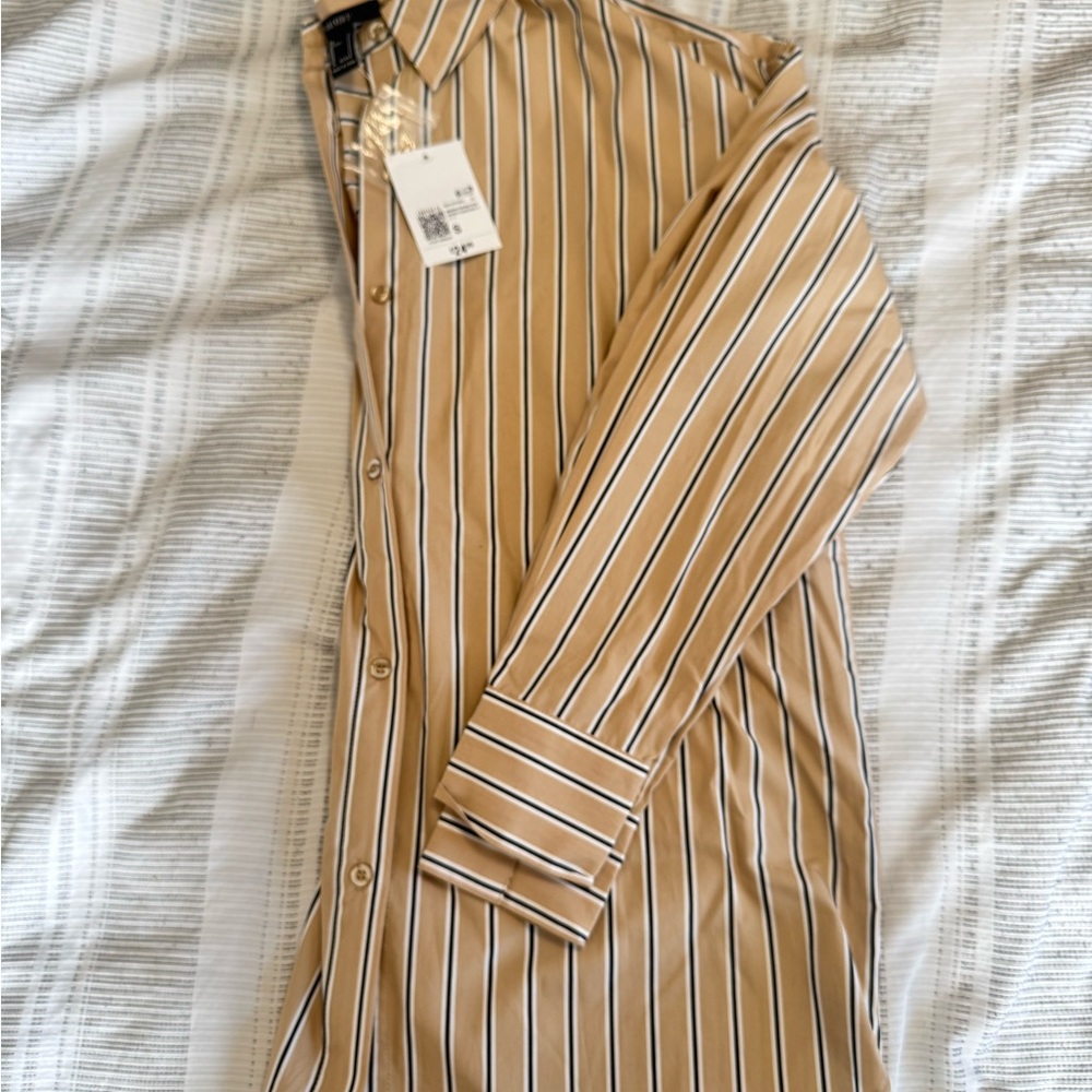 Women’s Tan Striped Shirt